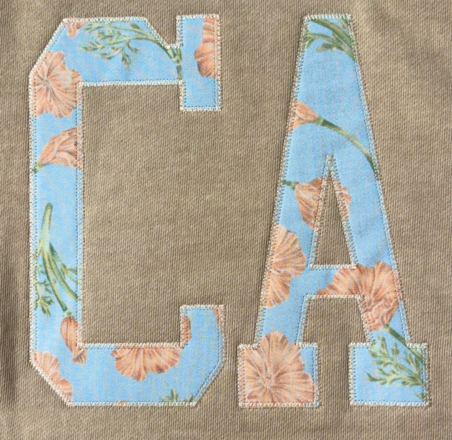 CALIFORNIA- CREWNECK APPLIQUÉ STATE FLOWER SWEATSHIRT