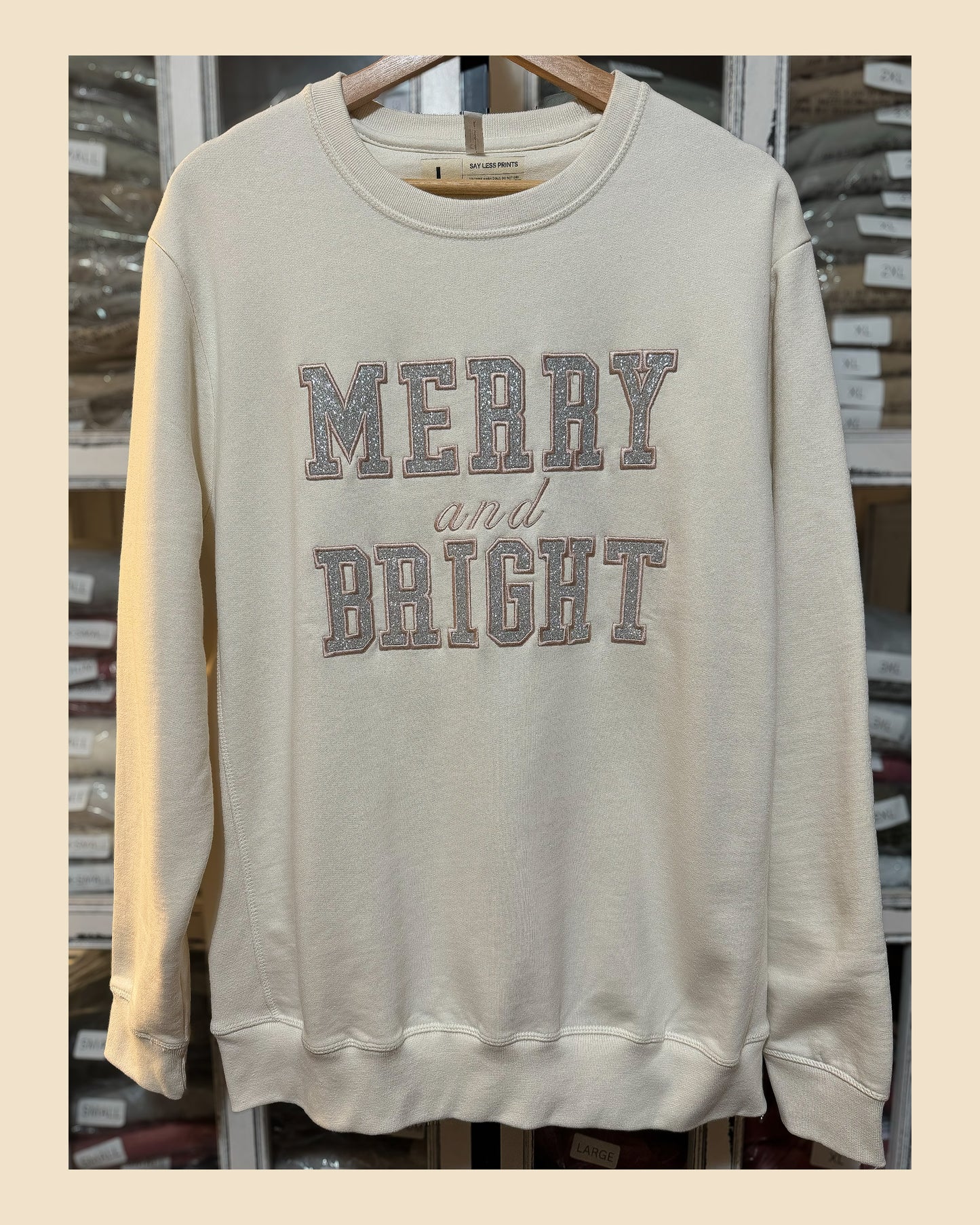 MERRY and Bright Appliqué Crewneck