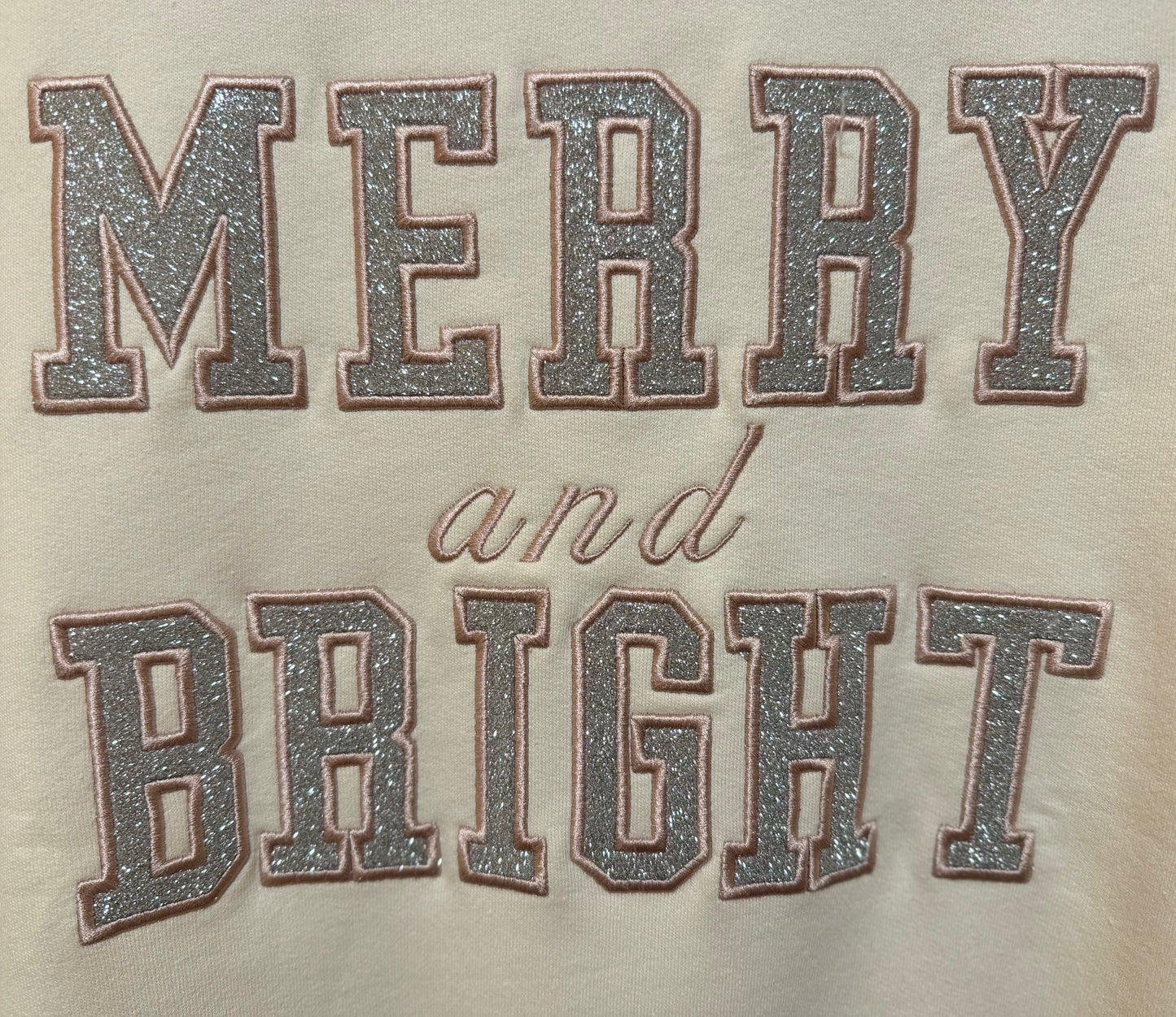 MERRY and Bright Appliqué Crewneck