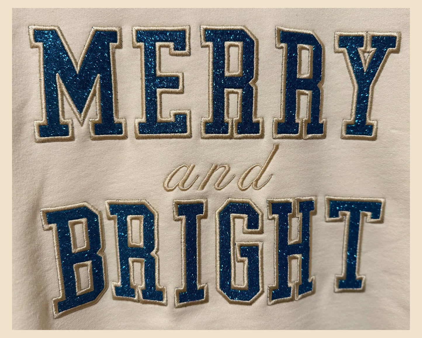 MERRY and Bright Appliqué Crewneck