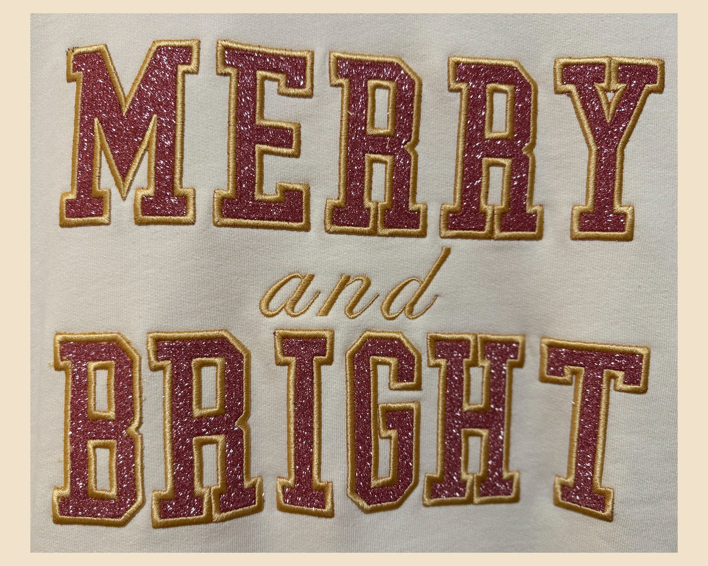 MERRY and Bright Appliqué Crewneck