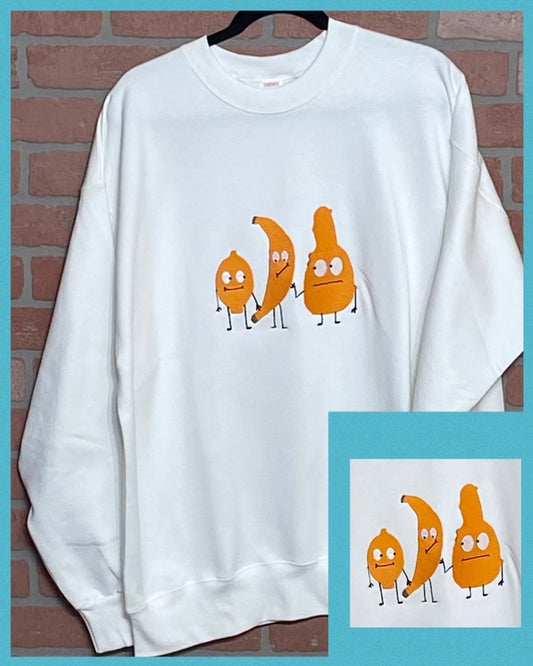 WRONG COLOR FRUITS & VEGGIES (ORANGE)- CREWNECK SWEATSHIRT